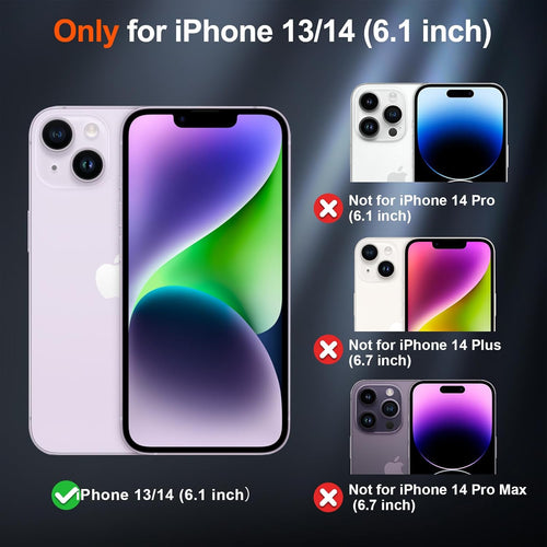 SUPFINE Magnetic for iPhone 14 Case & iPhone 13 Case (Compatible with MagSafe) (Dual Layer Structure Protection) (12 FT Military Grade Drop Protection) Heavy Duty Shockproof Phone Case, Black - 7DAY'S