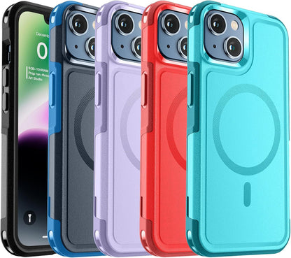 SUPFINE Magnetic for iPhone 14 Case & iPhone 13 Case (Compatible with MagSafe) (Dual Layer Structure Protection) (12 FT Military Grade Drop Protection) Heavy Duty Shockproof Phone Case, Black - 7DAY'S