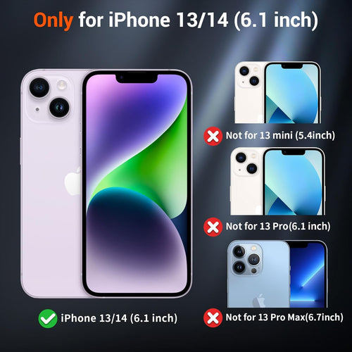 SUPFINE Magnetic for iPhone 14 Case & iPhone 13 Case (Compatible with MagSafe)(Military Grade Drop Protection) Slim Translucent Matte Shockproof with Anti - Fingerprint Phone Case,Deep Blue - 7DAY'S