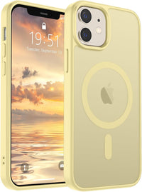 SUPFINE Magnetic for iPhone 14 Case & iPhone 13 Case (Compatible with MagSafe)(Military Grade Drop Protection) Translucent Matte Shockproof Phone Cover,Black - 7DAY'S