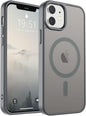 SUPFINE Magnetic for iPhone 14 Case & iPhone 13 Case (Compatible with MagSafe)(Military Grade Drop Protection) Translucent Matte Shockproof Phone Cover,Black - 7DAY'S