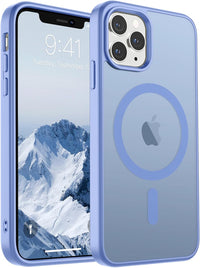 SUPFINE Magnetic for iPhone 14 Case & iPhone 13 Case (Compatible with MagSafe)(Military Grade Drop Protection) Translucent Matte Shockproof Phone Cover,Black - 7DAY'S