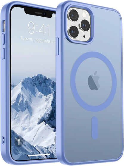 SUPFINE Magnetic for iPhone 14 Case & iPhone 13 Case (Compatible with MagSafe)(Military Grade Drop Protection) Translucent Matte Shockproof Phone Cover,Black - 7DAY'S