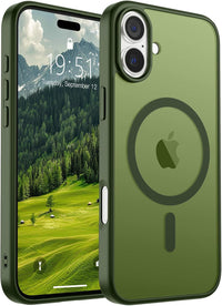 SUPFINE Magnetic for iPhone 14 Case & iPhone 13 Case (Compatible with MagSafe)(Military Grade Drop Protection) Translucent Matte Shockproof Phone Cover,Black - 7DAY'S