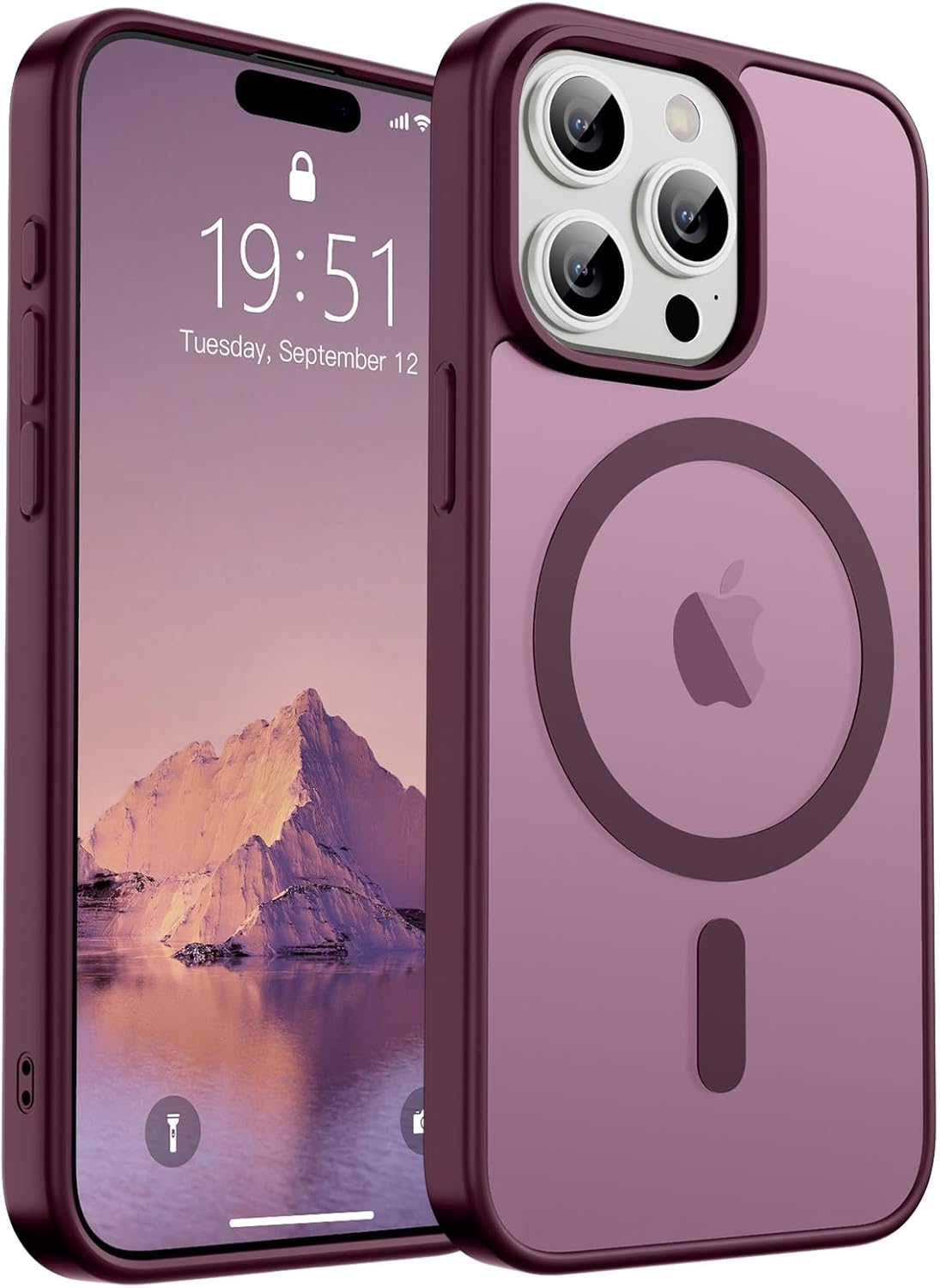 SUPFINE Magnetic for iPhone 14 Case & iPhone 13 Case (Compatible with MagSafe)(Military Grade Drop Protection) Translucent Matte Shockproof Phone Cover,Black - 7DAY'S