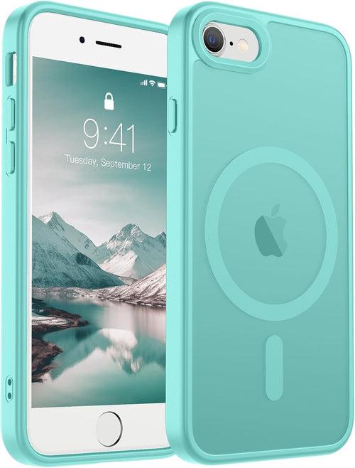 SUPFINE Magnetic for iPhone 14 Case & iPhone 13 Case (Compatible with MagSafe)(Military Grade Drop Protection) Translucent Matte Shockproof Phone Cover,Black - 7DAY'S