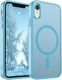 SUPFINE Magnetic for iPhone 14 Case & iPhone 13 Case (Compatible with MagSafe)(Military Grade Drop Protection) Translucent Matte Shockproof Phone Cover,Black - 7DAY'S