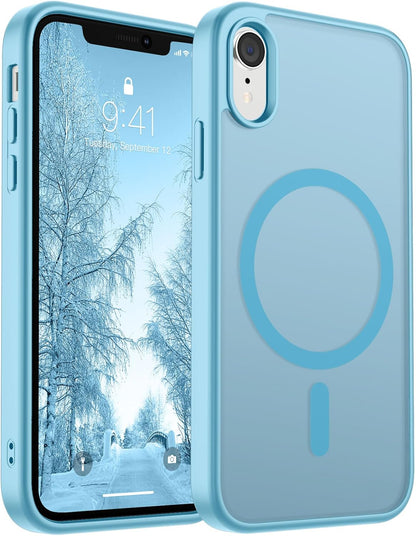 SUPFINE Magnetic for iPhone 14 Case & iPhone 13 Case (Compatible with MagSafe)(Military Grade Drop Protection) Translucent Matte Shockproof Phone Cover,Black - 7DAY'S