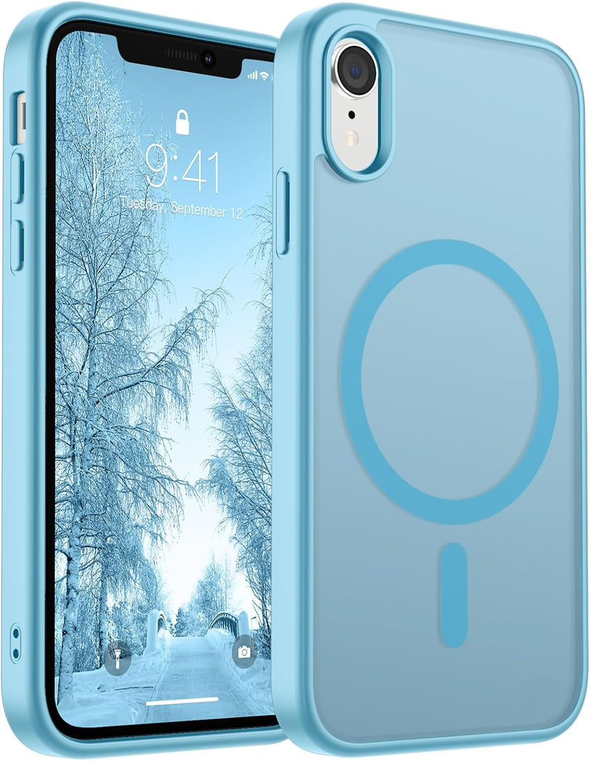 SUPFINE Magnetic for iPhone 14 Case & iPhone 13 Case (Compatible with MagSafe)(Military Grade Drop Protection) Translucent Matte Shockproof Phone Cover,Black - 7DAY'S