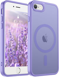 SUPFINE Magnetic for iPhone 14 Case & iPhone 13 Case (Compatible with MagSafe)(Military Grade Drop Protection) Translucent Matte Shockproof Phone Cover,Black - 7DAY'S
