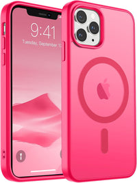 SUPFINE Magnetic for iPhone 14 Case & iPhone 13 Case (Compatible with MagSafe)(Military Grade Drop Protection) Translucent Matte Shockproof Phone Cover,Black - 7DAY'S