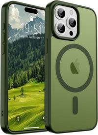 SUPFINE Magnetic for iPhone 14 Case & iPhone 13 Case (Compatible with MagSafe)(Military Grade Drop Protection) Translucent Matte Shockproof Phone Cover,Black - 7DAY'S