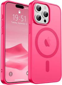 SUPFINE Magnetic for iPhone 14 Case & iPhone 13 Case (Compatible with MagSafe)(Military Grade Drop Protection) Translucent Matte Shockproof Phone Cover,Black - 7DAY'S