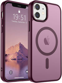 SUPFINE Magnetic for iPhone 14 Case & iPhone 13 Case (Compatible with MagSafe)(Military Grade Drop Protection) Translucent Matte Shockproof Phone Cover,Black - 7DAY'S