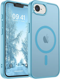 SUPFINE Magnetic for iPhone 14 Case & iPhone 13 Case (Compatible with MagSafe)(Military Grade Drop Protection) Translucent Matte Shockproof Phone Cover,Black - 7DAY'S