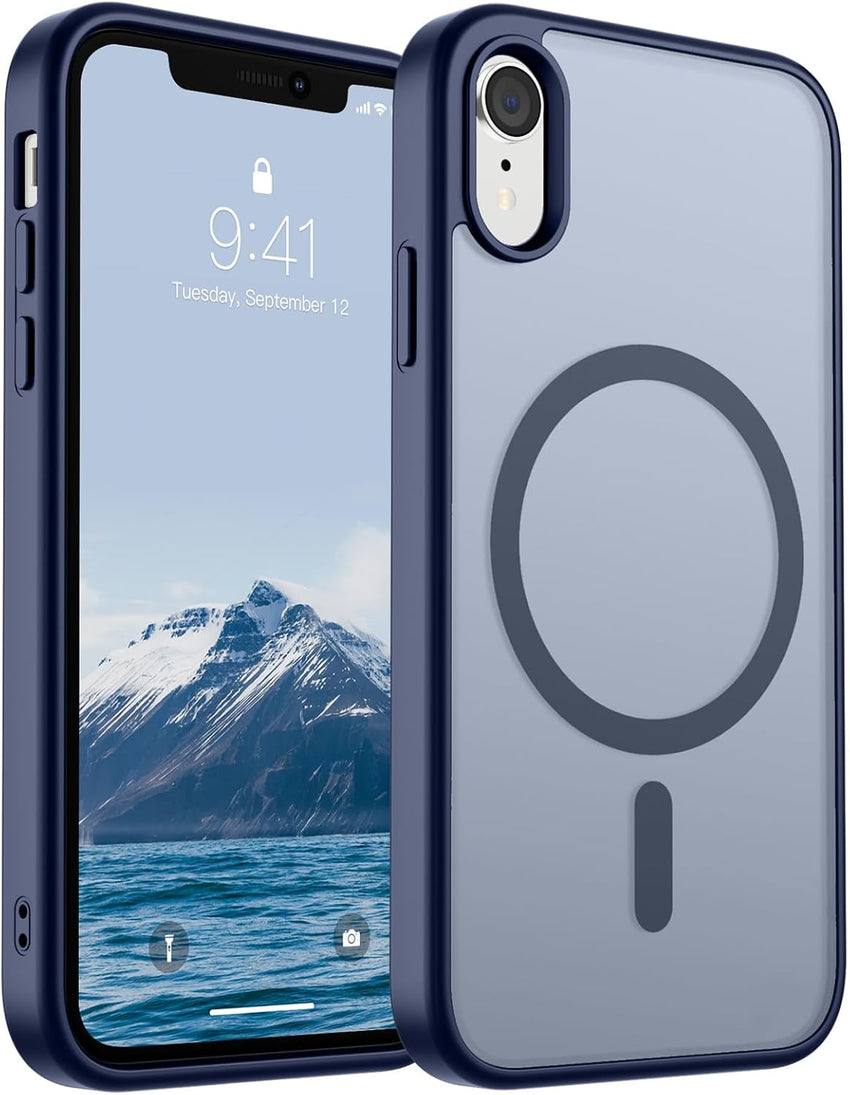 SUPFINE Magnetic for iPhone 14 Case & iPhone 13 Case (Compatible with MagSafe)(Military Grade Drop Protection) Translucent Matte Shockproof Phone Cover,Black - 7DAY'S