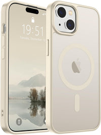 SUPFINE Magnetic for iPhone 14 Case & iPhone 13 Case (Compatible with MagSafe)(Military Grade Drop Protection) Translucent Matte Shockproof Phone Cover,Black - 7DAY'S