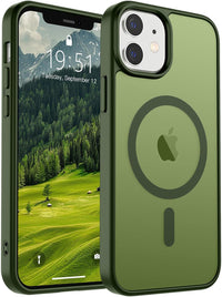 SUPFINE Magnetic for iPhone 14 Case & iPhone 13 Case (Compatible with MagSafe)(Military Grade Drop Protection) Translucent Matte Shockproof Phone Cover,Black - 7DAY'S