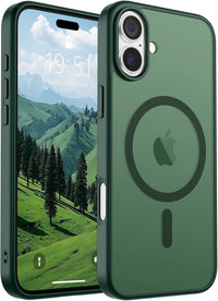 SUPFINE Magnetic for iPhone 14 Case & iPhone 13 Case (Compatible with MagSafe)(Military Grade Drop Protection) Translucent Matte Shockproof Phone Cover,Black - 7DAY'S