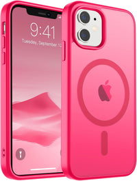 SUPFINE Magnetic for iPhone 14 Case & iPhone 13 Case (Compatible with MagSafe)(Military Grade Drop Protection) Translucent Matte Shockproof Phone Cover,Black - 7DAY'S