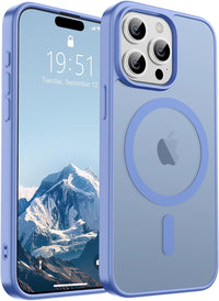 SUPFINE Magnetic for iPhone 14 Case & iPhone 13 Case (Compatible with MagSafe)(Military Grade Drop Protection) Translucent Matte Shockproof Phone Cover,Black - 7DAY'S