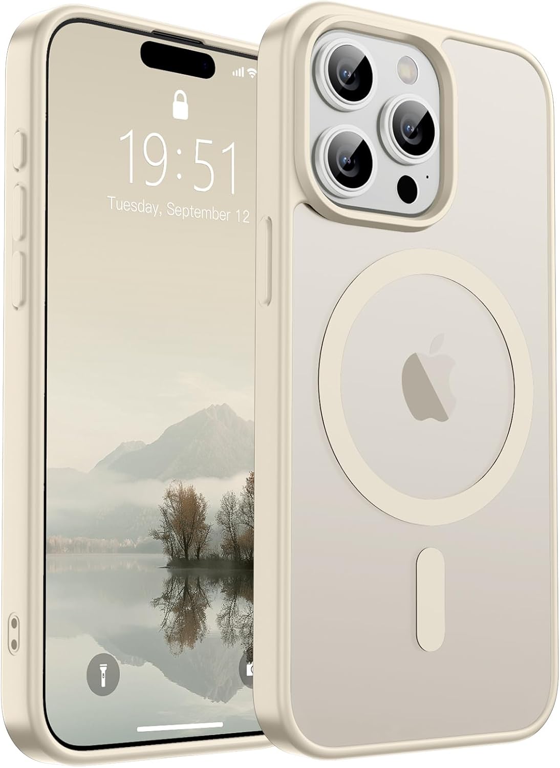 SUPFINE Magnetic for iPhone 14 Case & iPhone 13 Case (Compatible with MagSafe)(Military Grade Drop Protection) Translucent Matte Shockproof Phone Cover,Black - 7DAY'S