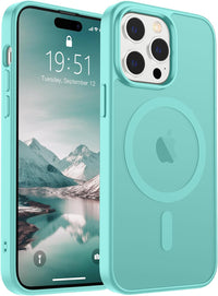 SUPFINE Magnetic for iPhone 14 Case & iPhone 13 Case (Compatible with MagSafe)(Military Grade Drop Protection) Translucent Matte Shockproof Phone Cover,Black - 7DAY'S
