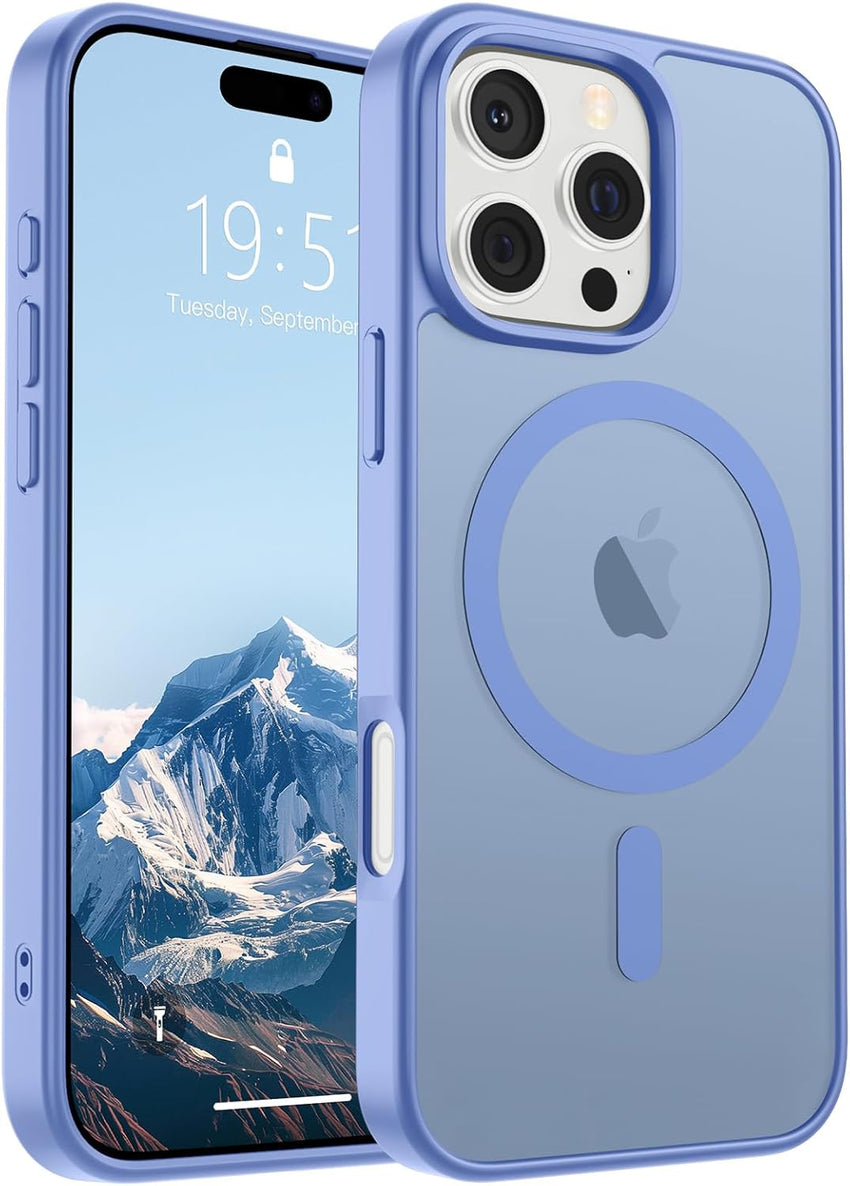 SUPFINE Magnetic for iPhone 14 Case & iPhone 13 Case (Compatible with MagSafe)(Military Grade Drop Protection) Translucent Matte Shockproof Phone Cover,Black - 7DAY'S