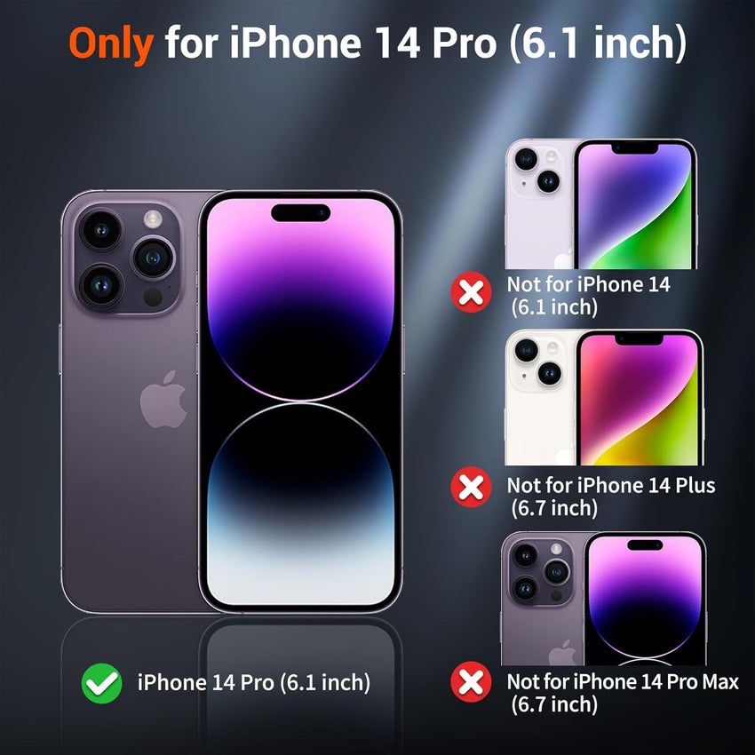 SUPFINE Magnetic for iPhone 14 Pro Case (Compatible with MagSafe) (Military Grade Drop Protection) Slim Translucent Matte Shockproof with Anti - Fingerprint Phone Case,Deep Blue - 7DAY'S