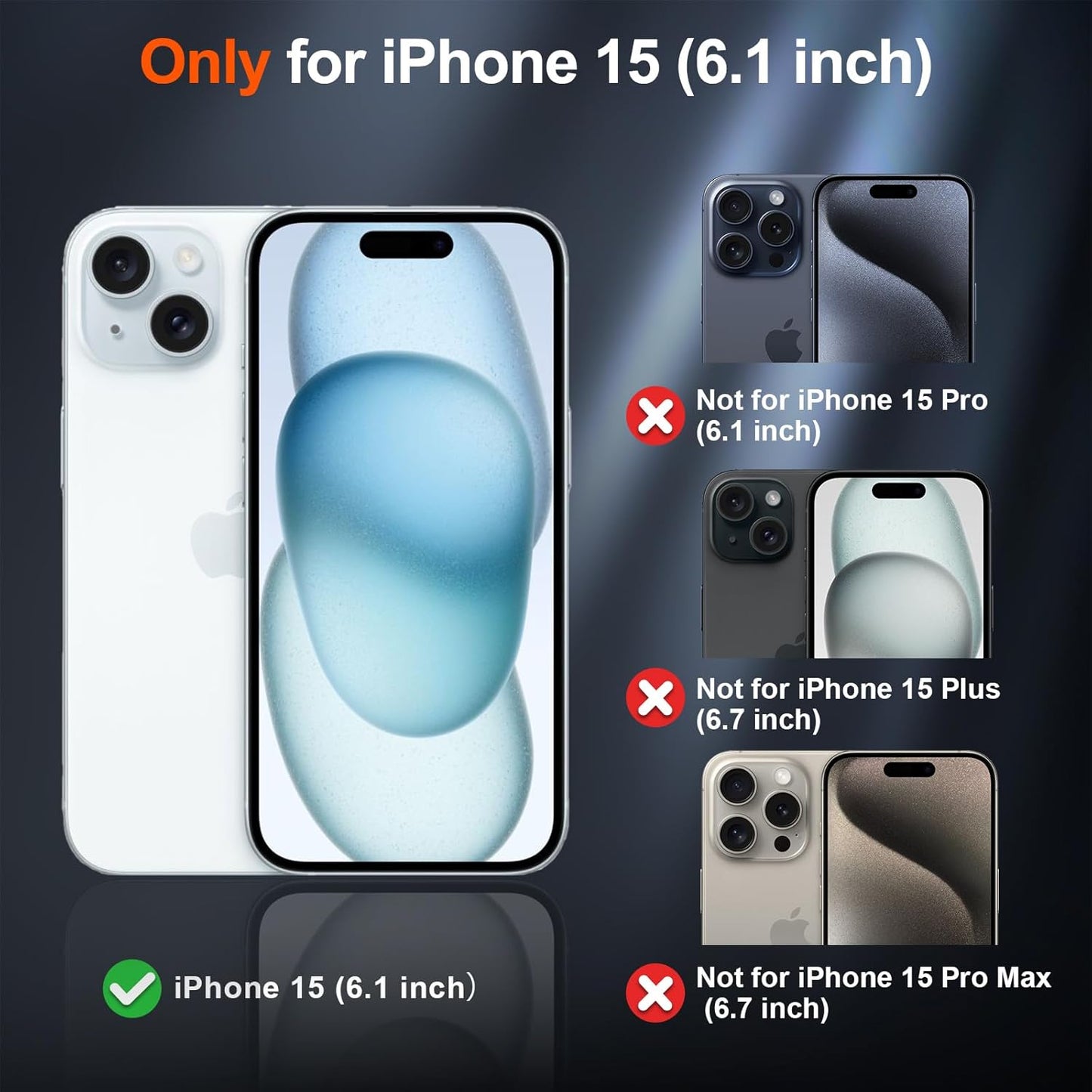 SUPFINE Magnetic for iPhone 15 Case, [Compatible with MagSafe] [15FT Military Grade Drop Protection] with [2pcs Tempered Glass Screen Protectors] Heavy Duty Shockproof Phone Case, Red - 7DAY'S