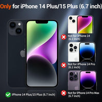 SUPFINE Magnetic for iPhone 15 Plus Case & iPhone 14 Plus Case(Compatible with MagSafe)(Military Grade Drop Protection) Slim Translucent with Anti - Fingerprint Phone Case,Lavender Gray - 7DAY'S