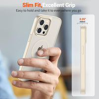 SUPFINE Magnetic for iPhone 15 Pro Case (Compatible with MagSafe) (Military Grade Drop Protection) Slim Translucent Matte Shockproof with Anti - Fingerprint Phone Case,Antique White - 7DAY'S