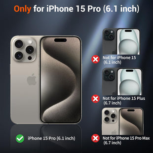 SUPFINE Magnetic for iPhone 15 Pro Case (Compatible with MagSafe) (Military Grade Drop Protection) Slim Translucent Matte Shockproof with Anti - Fingerprint Phone Case,Antique White - 7DAY'S