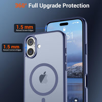 SUPFINE Magnetic for iPhone 16 Plus Case(Compatible with MagSafe) (Military Grade Drop Protection) Slim Translucent Matte Shockproof with Anti - Fingerprint Phone Case,Lavender Gray - 7DAY'S