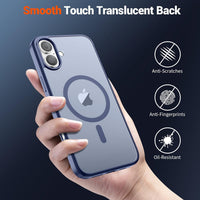 SUPFINE Magnetic for iPhone 16 Plus Case(Compatible with MagSafe) (Military Grade Drop Protection) Slim Translucent Matte Shockproof with Anti - Fingerprint Phone Case,Lavender Gray - 7DAY'S