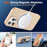 SUPFINE Magnetic for iPhone 16 Pro Case (Compatible with MagSafe) (Military Grade Drop Protection) Slim Translucent Matte Shockproof with Anti - Fingerprint Phone Case,Sand Pink - 7DAY'S