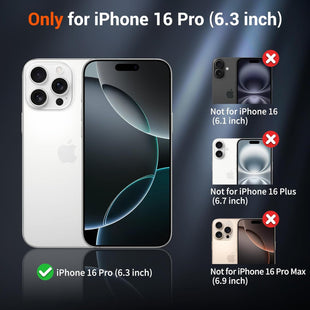 SUPFINE Magnetic for iPhone 16 Pro Case (Compatible with MagSafe) (Military Grade Drop Protection) Slim Translucent Matte Shockproof with Anti - Fingerprint Phone Case,Antique White - 7DAY'S