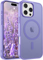 SUPFINE Magnetic for iPhone 16 Pro Max Case (Compatible with MagSafe) (Military Grade Drop Protection) Slim Translucent Matte Shockproof with Anti - Fingerprint Phone Case,Purple - 7DAY'S