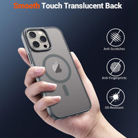 SUPFINE Magnetic for iPhone 16 Pro Max Case (Compatible with MagSafe) (Military Grade Drop Protection) Slim Translucent Matte Shockproof with Anti - Fingerprint Phone Case,Gray - 7DAY'S