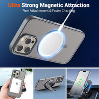 SUPFINE Magnetic for iPhone 16 Pro Max Case (Compatible with MagSafe) (Military Grade Drop Protection) Slim Translucent Matte Shockproof with Anti - Fingerprint Phone Case,Gray - 7DAY'S