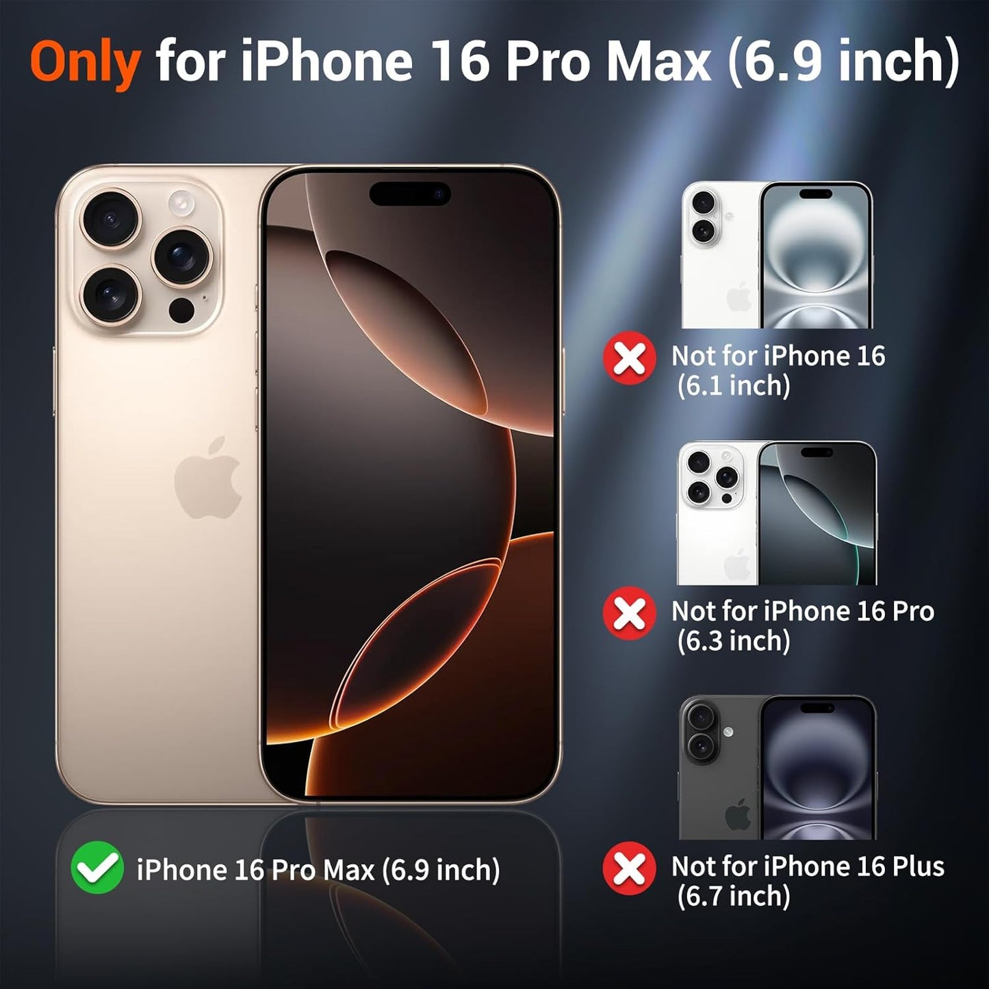 SUPFINE Magnetic for iPhone 16 Pro Max Case (Compatible with MagSafe) (Military Grade Drop Protection) Slim Translucent Matte Shockproof with Anti - Fingerprint Phone Case,Gray - 7DAY'S