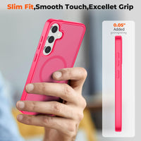 SUPFINE Magnetic for Samsung Galaxy S24 Plus Case / S25 Plus Case(Compatible with MagSafe) (Military Grade Drop Protection) Slim Translucent Shockproof Phone Case,Black - 7DAY'S