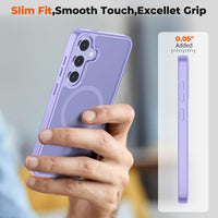 SUPFINE Magnetic for Samsung Galaxy S24 Plus Case / S25 Plus Case(Compatible with MagSafe) (Military Grade Drop Protection) Slim Translucent Shockproof Phone Case,Black - 7DAY'S