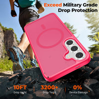 SUPFINE Magnetic for Samsung Galaxy S24 Plus Case / S25 Plus Case(Compatible with MagSafe) (Military Grade Drop Protection) Slim Translucent Shockproof Phone Case,Black - 7DAY'S