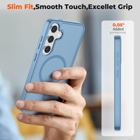 SUPFINE Magnetic for Samsung Galaxy S24 Plus Case / S25 Plus Case(Compatible with MagSafe) (Military Grade Drop Protection) Slim Translucent Shockproof Phone Case,Black - 7DAY'S