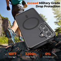 SUPFINE Magnetic for Samsung Galaxy S24 Plus Case / S25 Plus Case(Compatible with MagSafe) (Military Grade Drop Protection) Slim Translucent Shockproof Phone Case,Black - 7DAY'S