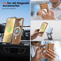 SUPFINE Magnetic for Samsung Galaxy S24 Plus Case / S25 Plus Case(Compatible with MagSafe) (Military Grade Drop Protection) Slim Translucent Shockproof Phone Case,Black - 7DAY'S
