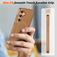 SUPFINE Magnetic for Samsung Galaxy S24 Plus Case / S25 Plus Case(Compatible with MagSafe) (Military Grade Drop Protection) Slim Translucent Shockproof Phone Case,Black - 7DAY'S