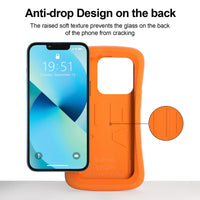 SUPFINE Shockproof Phone Case for iPhone 15/15 Pro/14/14 Pro/13/13 Pro/12/12 Pro, [EVA Foam Material][10 FT Military Grade Drop Protection] Non - Slip Drop - Proof Protective Cover - 6.1 inch Orange - 7DAY'S