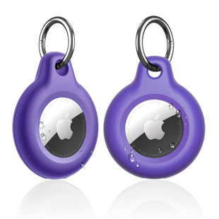 SUPFINE Waterproof Airtag Holder,2 Pack Air tag Keychain,Hard PC+TPU Full Body Protective Case with Loop Key Ring for Apple Tags,IPX8 Cover for Wallet,Luggage,Cat,Dog,Pets,for Item Finder(Black) - 7DAY'S